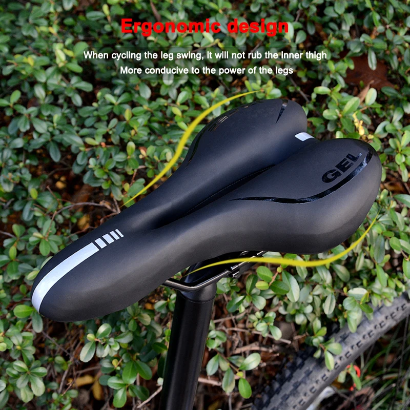 Bike Leather Saddle Professional Road Mountain MTB Gel Bicycle Seat Saddle