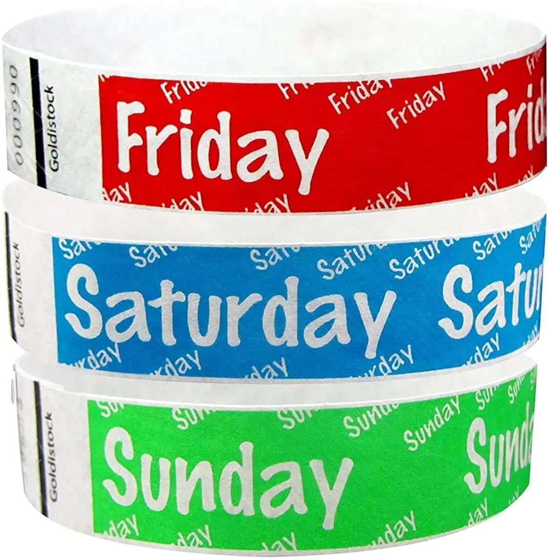 Farbenbande® - 1000 nastri d'ingresso per feste, 19 mm, in Tyvek/feste, resistenti agli strappi, impermeabili e numerati, per feste, festival, feste
