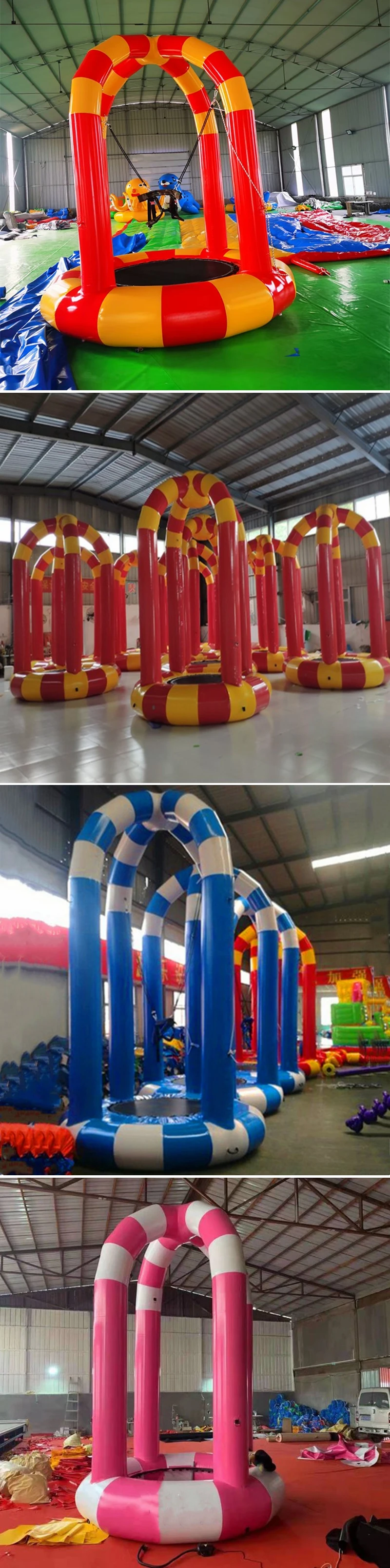 Factory supply garden outdoor inflatable bungee jumping trampoline for kids and adults Factory supply garden outdoor inflatable