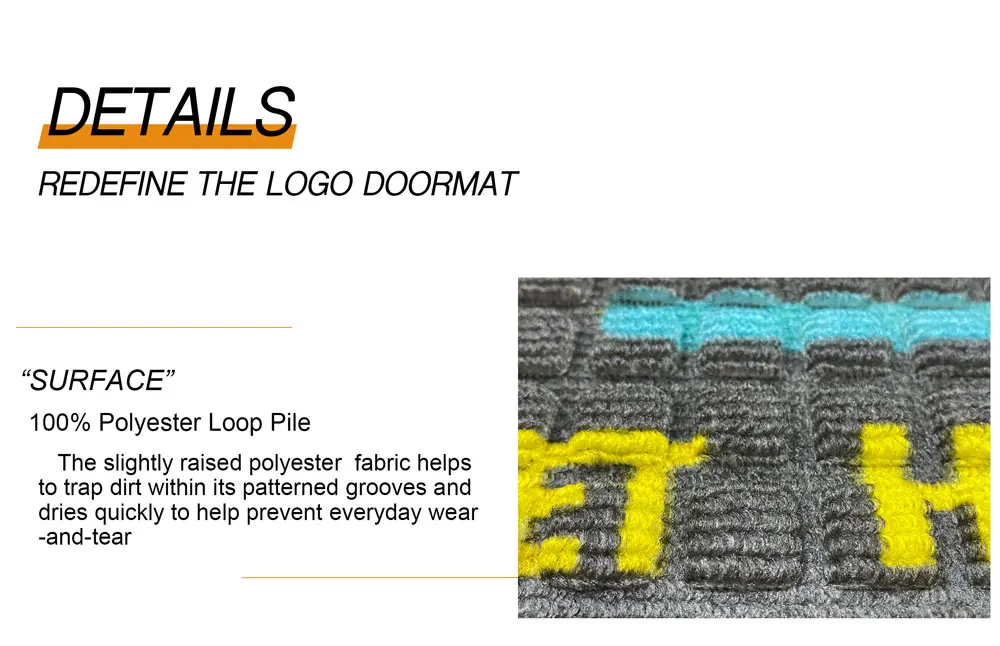 Heavy Duty Custom Carpet Rubber Doormats Outdoor Entrance Floor Welcome Door Mats for Home