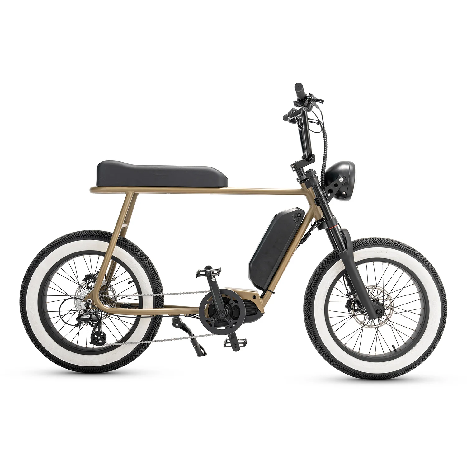 2024 Mario Vintage Fat Tire Ebike With 250w Mid Motor Powered By 36v