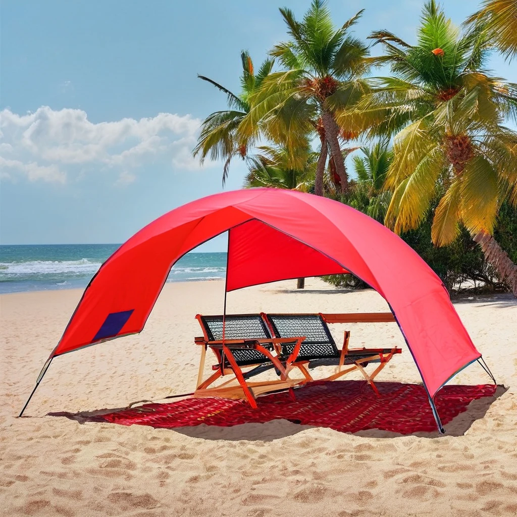 Wind Valley Pop-Up UV Protected Beach Tent Single Double Layer Waterproof Polyester Sun Shelter Shade Summer Outdoor Activities