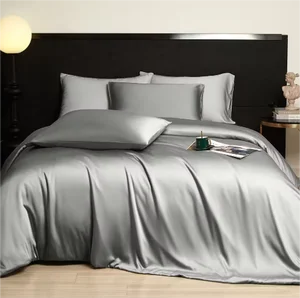 Bamboo Bedding Set King Size 100% Bamboo  Fiber 4 Piece Includes Duvet Cover Flat Sheet Pillowcases