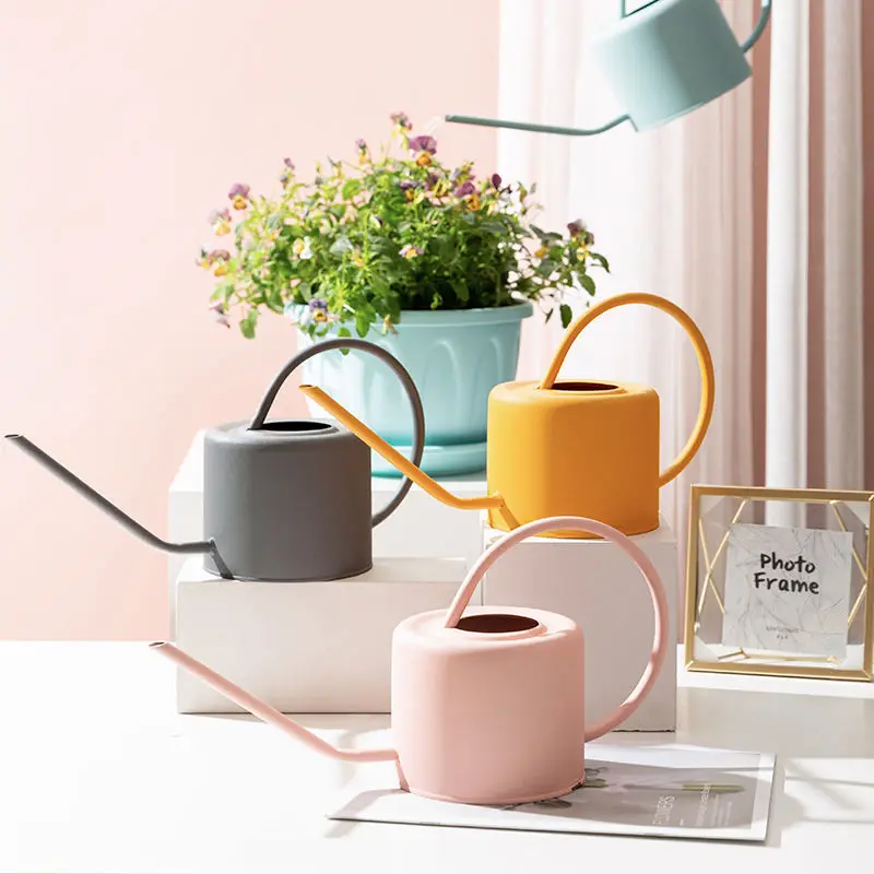 1,3 л белая нержавеющая сталь для помещений скандинавский сад с длинной шеей маленькая металлическая банка для полива оптом