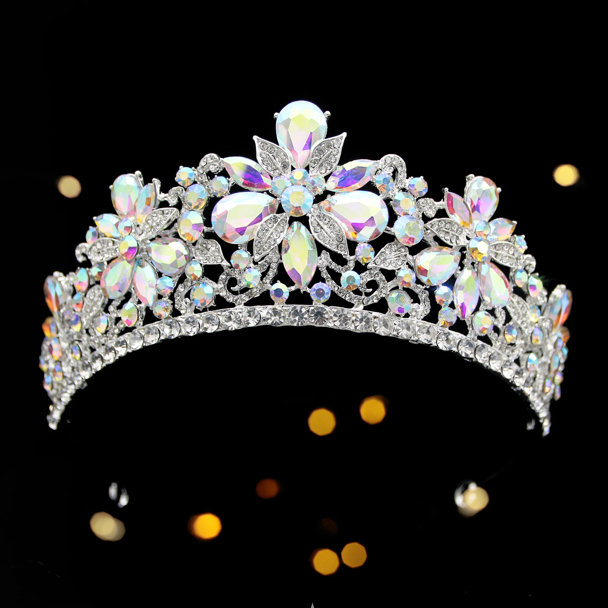Crowns Pageant Big Rhinestone Tiaras Diamond Princess Crystal Bride Crystal Bride Tiaras for Bride Girls Ballet