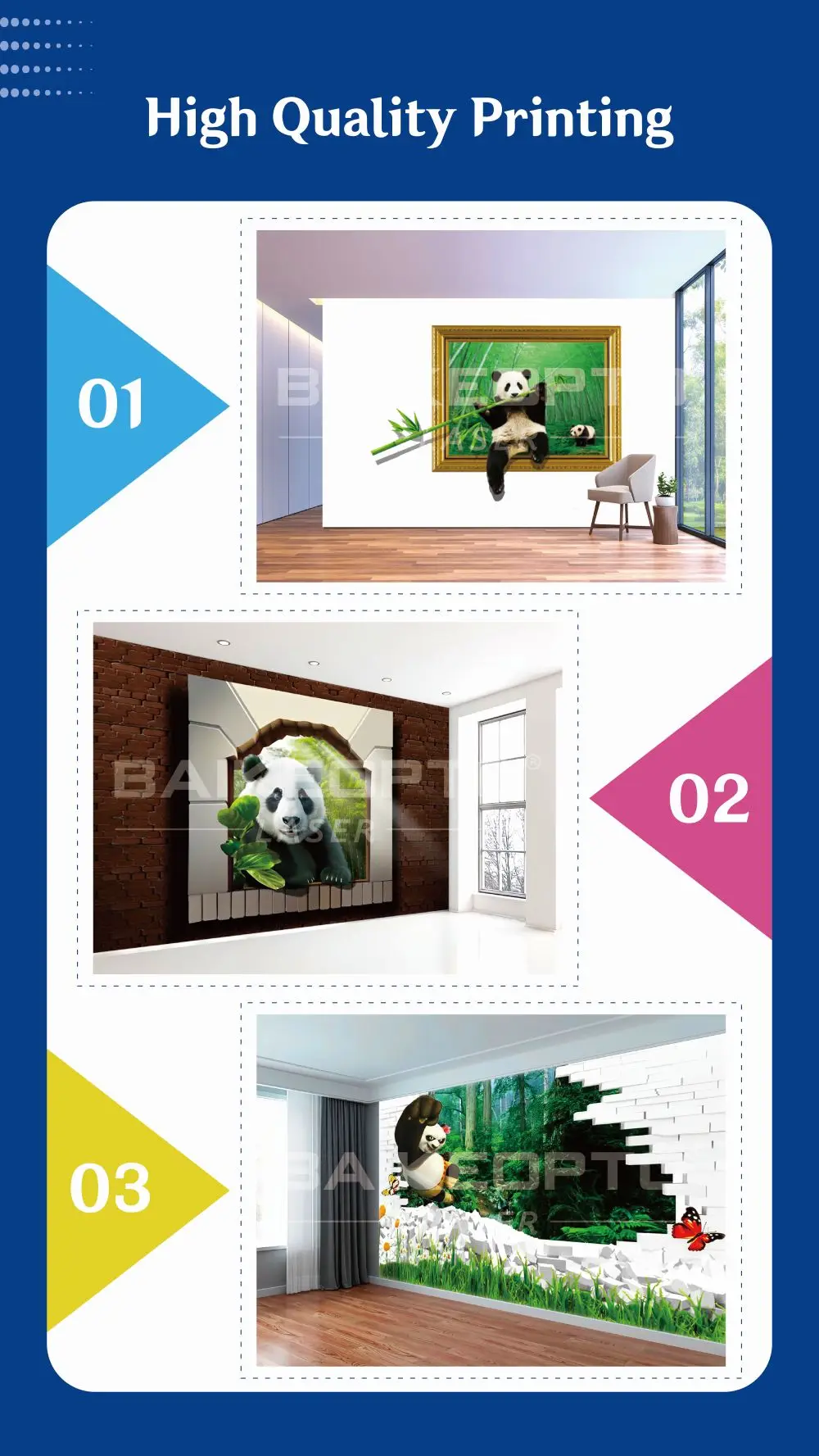 3d Effect Vertical Wall/glass/wood/ceramic/metal Indoor Art Highest