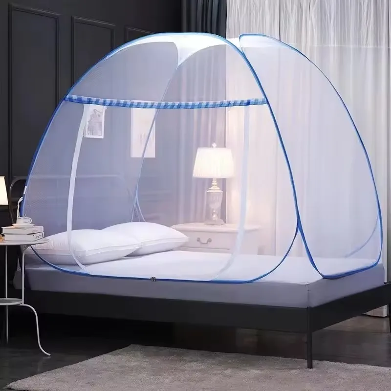 Fast Delivery Free Installation Foldable Yurt Home Single Double Door Student Dormitory Folding Mosquito Net