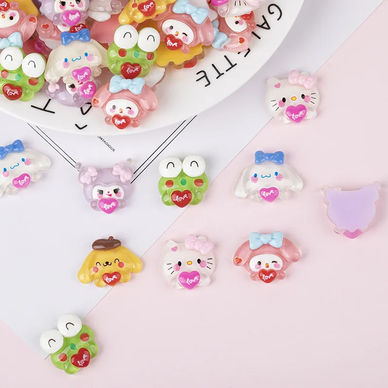 Translucent Cartoon Laurel Dog Kuromi Sanrio Nail Charms Diy Cute ...