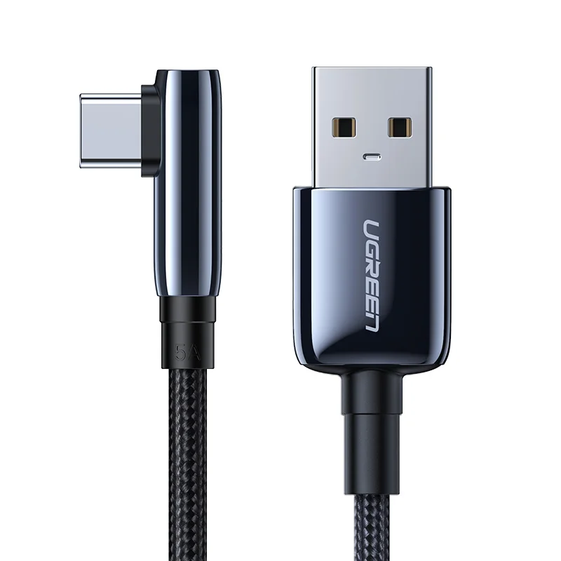 Ugreen 90 Degree Right Angle Usb C Cable Braided Fast Charging