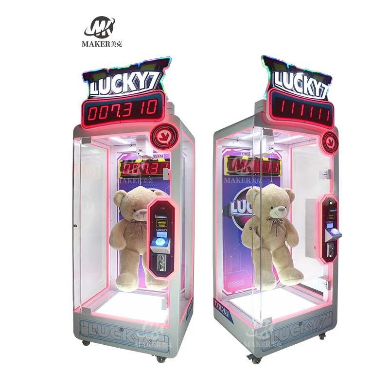 Scissors Cut Prize Gift Machine Customized Pink Lucky 7