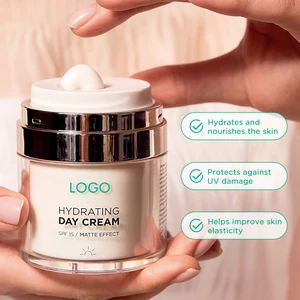 Private Label Shea Butter Nourishes and Soften Skin Lightweight Matte Effect Spf 15 Hydrating Day Cream for Makeup Base