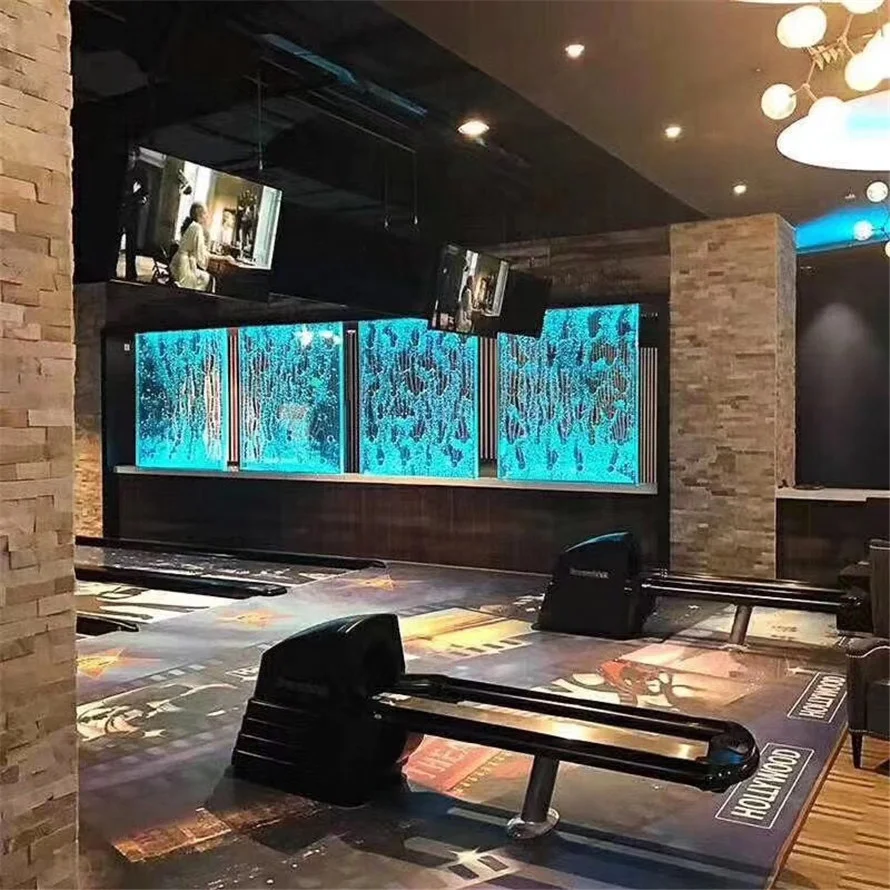 Decorations Restaurant Design Custom Led Dancing Water Bubble Swirl Wall Used As Dividers