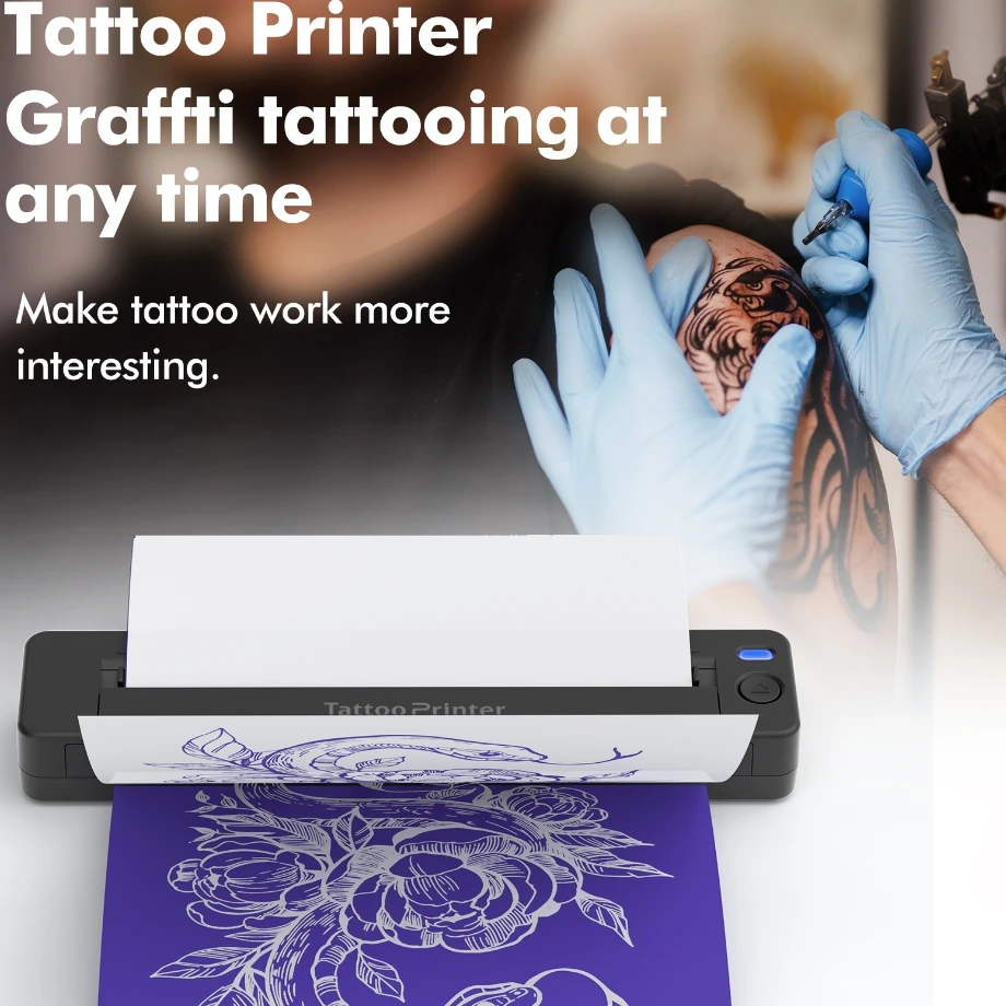 Luck Jingle Thermal Printing Portable Printer A4 for Document and Tattoo Printing Connected by Bluetooth and USB supplier