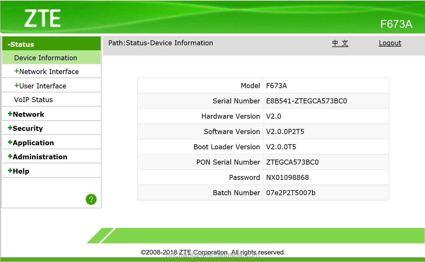 ZTE ZXHN f680