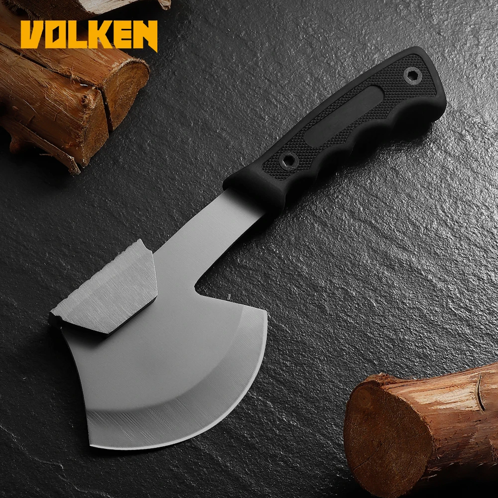 Camping Kit Multi Function Stainless Steel Axe Camping Axe With Sheath Rubber and Plastic Material