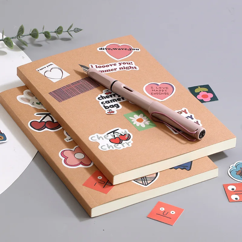 Journal Notebook Sticker Design Sticker Diy Cover Book Kraft Journal Notebook For Students Journaling ...