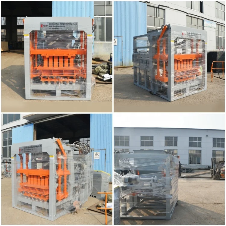 QT4-20 Semi Automatic Hydraulic Hollow Concrete Paving Brick Making Machinery Cement Block Moulding Making Maker Machine 4500