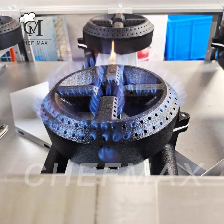 Chefmax OEM ODM Commercial Custom ETL Griddle USA  Industrial Gas Stove 4 Burner Gas Cooker with Oven