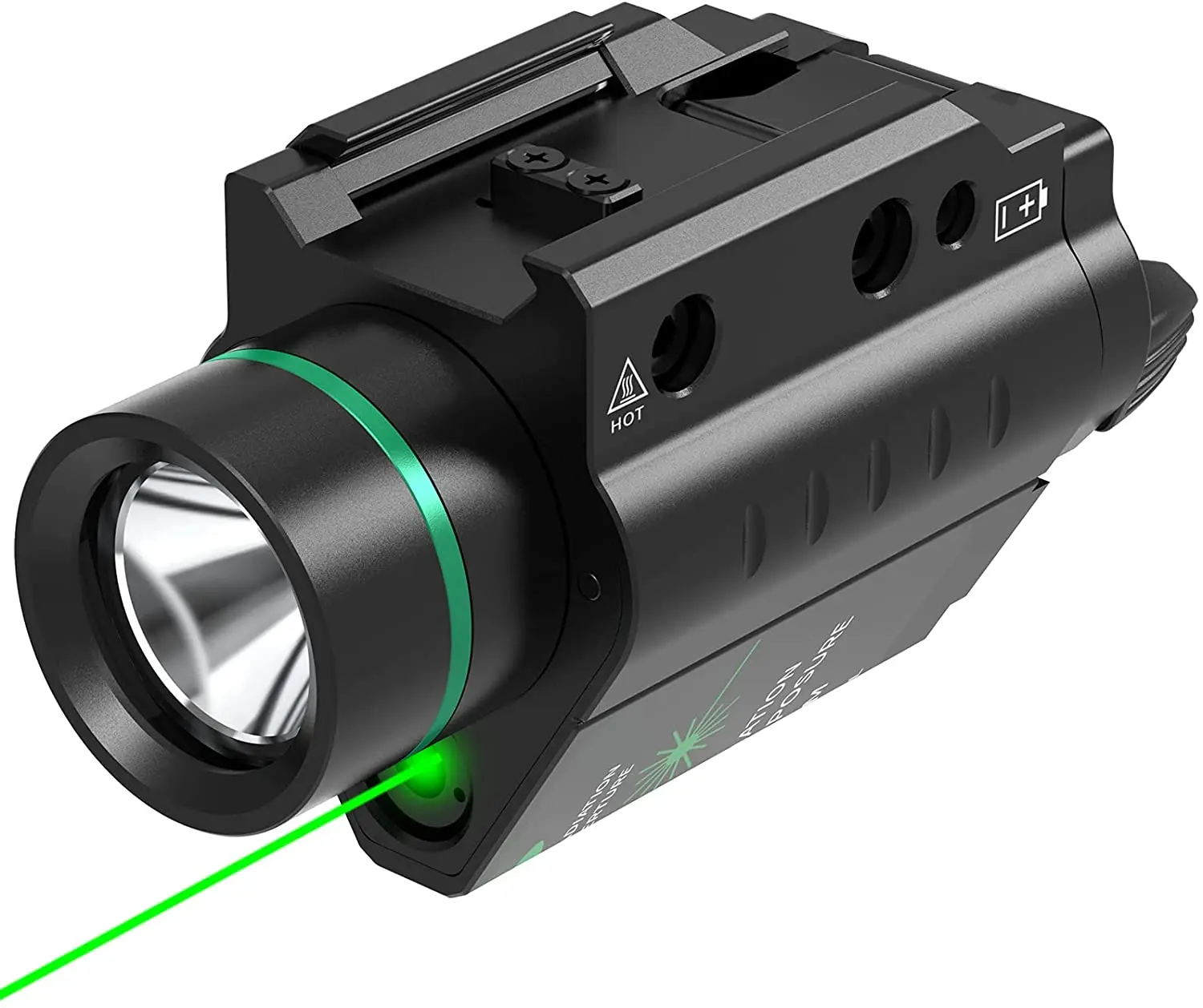 US Tactical Red/Green Laser Sight Combo LED Flashlight Fits 20mm Rail Pistol 