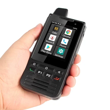 F60 IP68 Waterproof Handheld Talkie Walkie WIFI NFC SOS 3G&4G LTE 8MP+5MP Two-Way Radio Zello POC Android Rugged Walkie Talkie