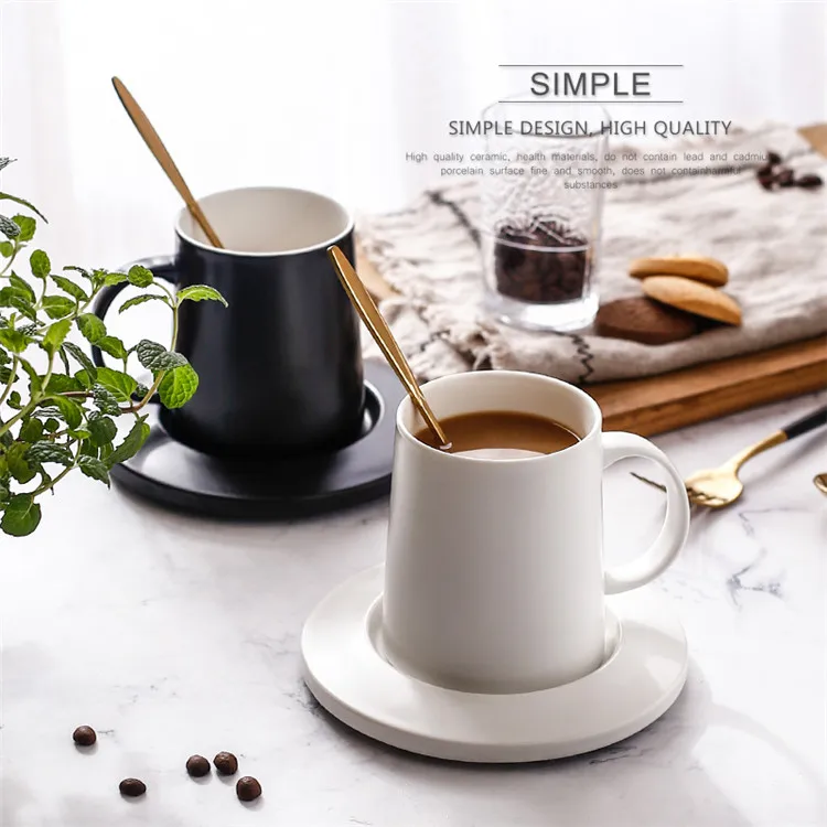 elegancia europea café tazas de té moderno esmaltado 360ml taza de cerámica  barata