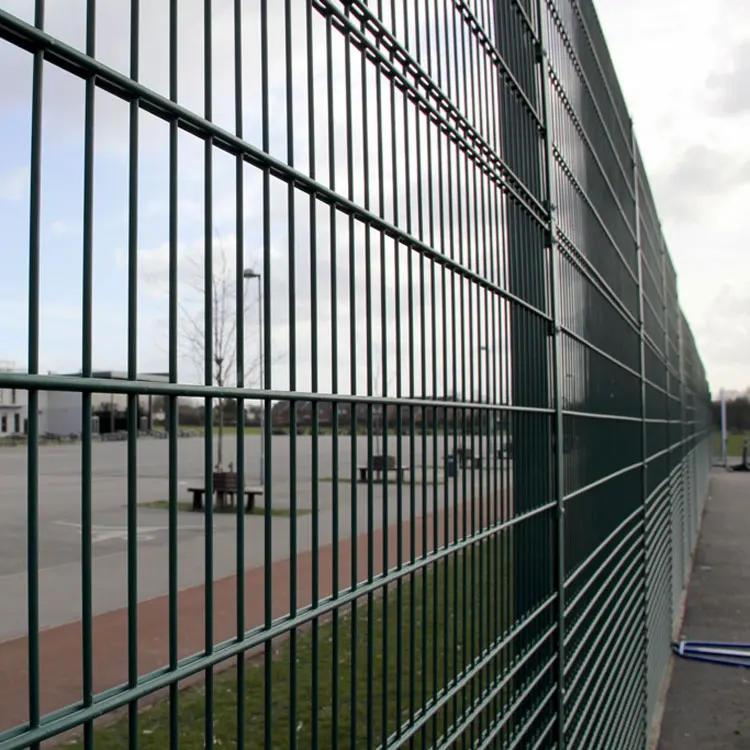 Philippines Heat Treated Double Wire Mesh Fence with Sliding Gate