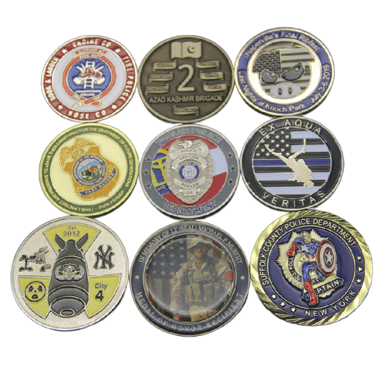 3D Custom Coin Metal Silver Brass Gold Enamel Commemorative Challenge ...