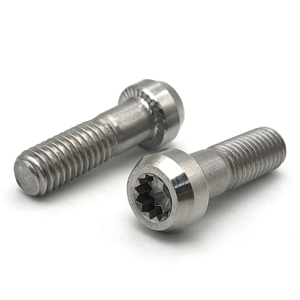 Nhà sản xuất anodic quá trình oxy hóa khai thác ốc vít M6 M10 M12 Lớp 10 lớp 12 hexalobular nội bộ xe máy Titan gỗ vít