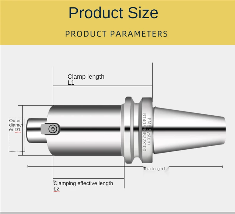 CNC High Precision Flat Cutter Connecting Rod BT30  BT50  BT40 FMB22 27 32 40 Face Milling Cutter Head Tool Holder