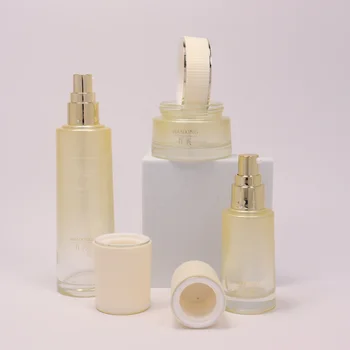 WanXing Acrylic Press Pumpsemi-transparent Customized Essence Liquid Bottle Facial Cleanser Bottle Hand Soap Bottle Cosmetic Set