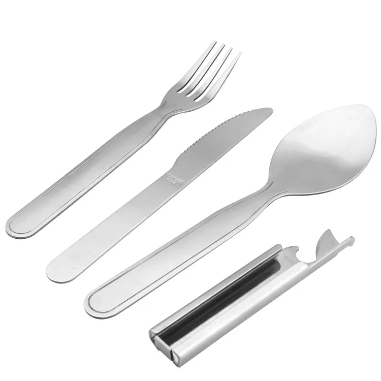 Reusable Camping Cutlery Travel Cutlery Set Portable Fork Spoon Knife ...