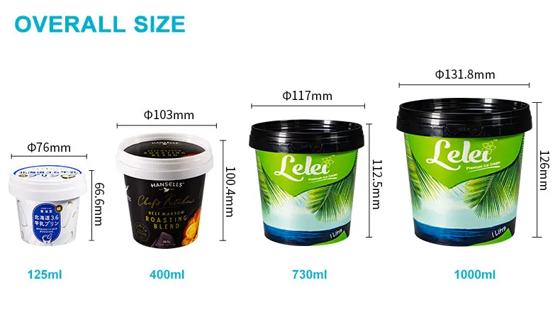 4000ml 223mmx162mm Ice Cream Tub