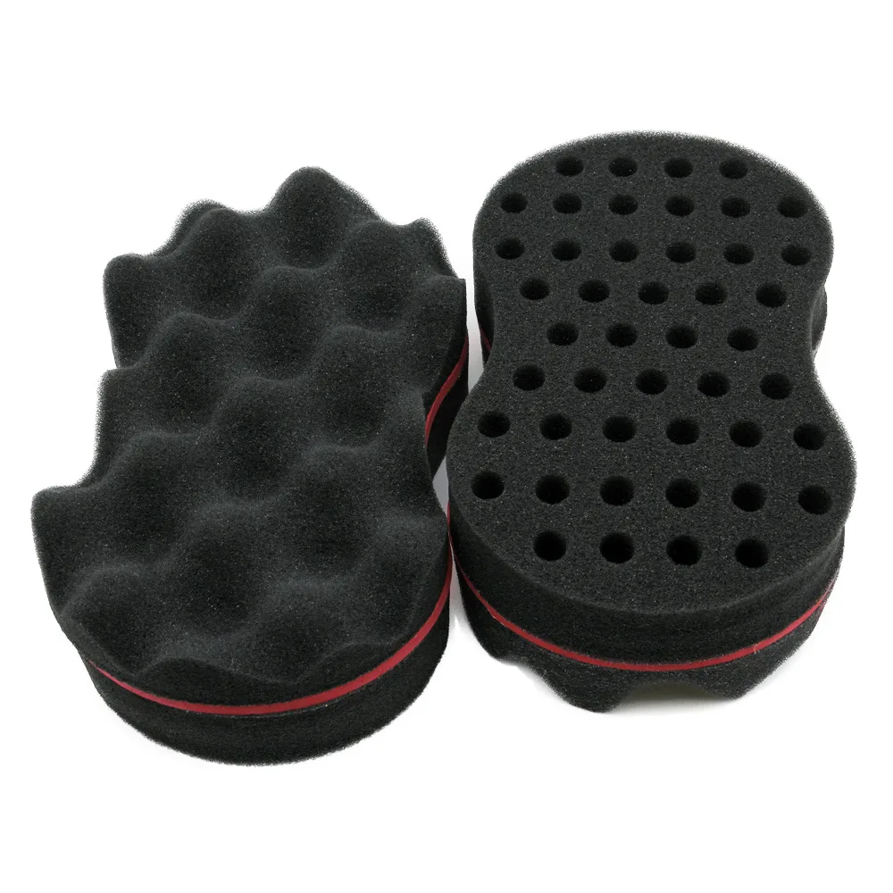 Magic Double Sides Twists Curling Multi Hole Curly Hair Sponge for Barbershop and Beauty Salon
