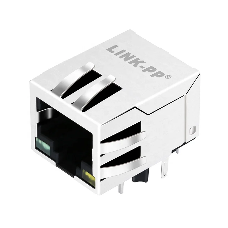 Cat5e RJ45 Connector with 10/100 Base-T Integrated Magnetics & PoE 5-2337992-4