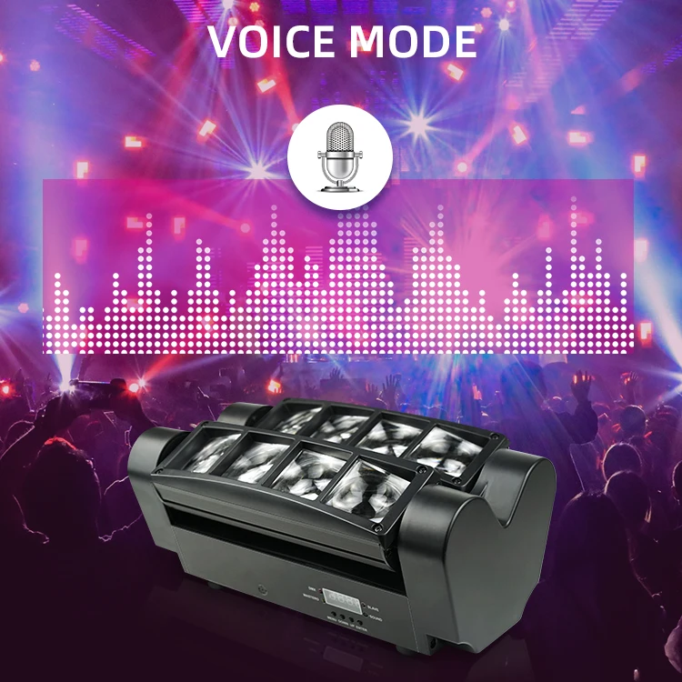 Big Dipper Lm30a 8*3w Rgbw Led Moving Head Spider Dj Light Mini Spider