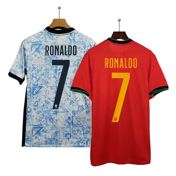 Ronaldo children's football shirt, suitable for Portuguese men, Thai quality football shirt, suitable for queuing in 2024-2025.