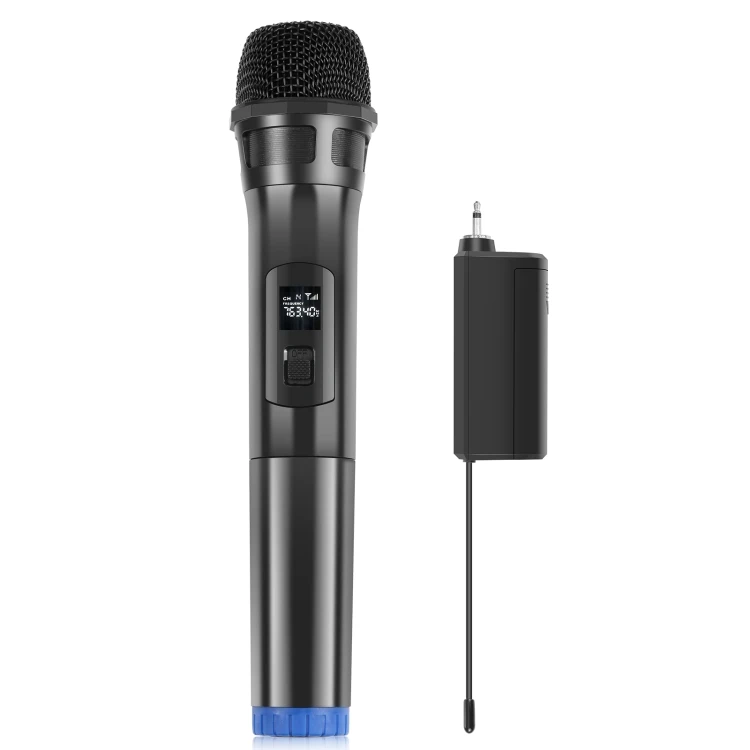 New PULUZ UHF Wireless Dynamic Microphone with LED Display Multiple Audio Systems Lightweight Wireless Microphone