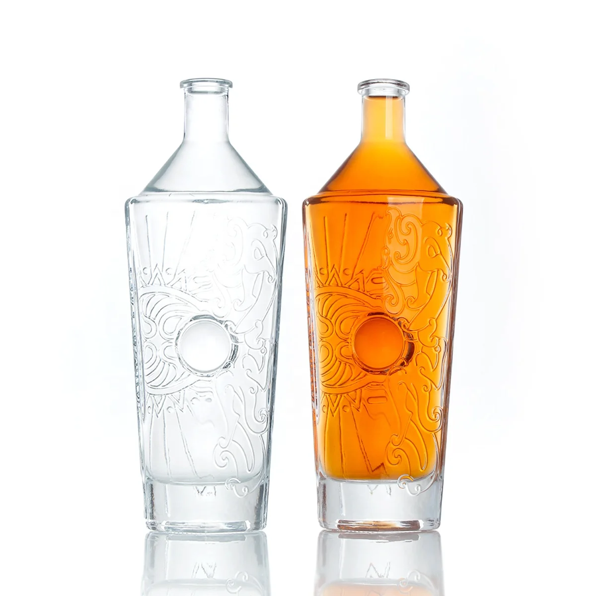 高級酒瓶ガラス500ml700mlウイスキーラムウォッカ酒ジンスピリット