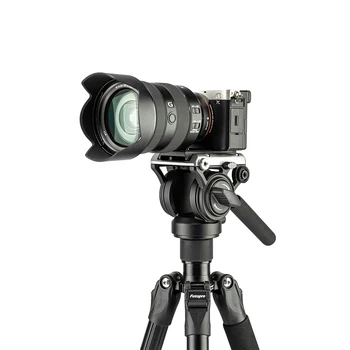 Heavy Duty Video Tripod Portable Stable Professional Camera Tripod 1/4 Extension Hole Fluid Head Camera Tripod detail image