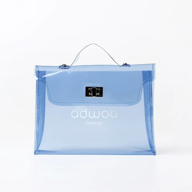 High Quality Reusable Clear PVC Bag Plastic Transparent Travel Cosmetic Bags Women Handbags