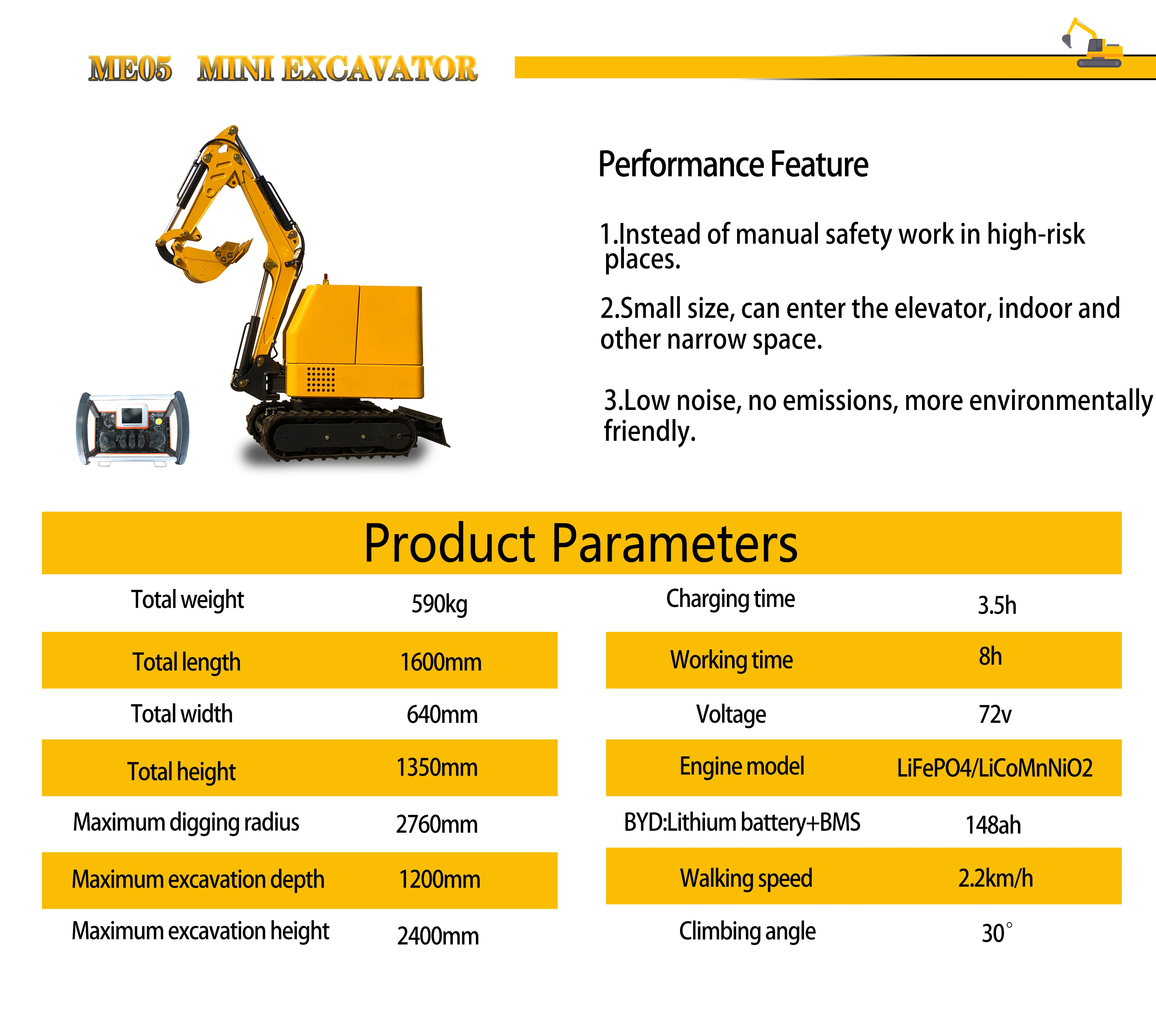 Ants Brand Smart Remote Control Electric Mini Excavator With Hydraulic