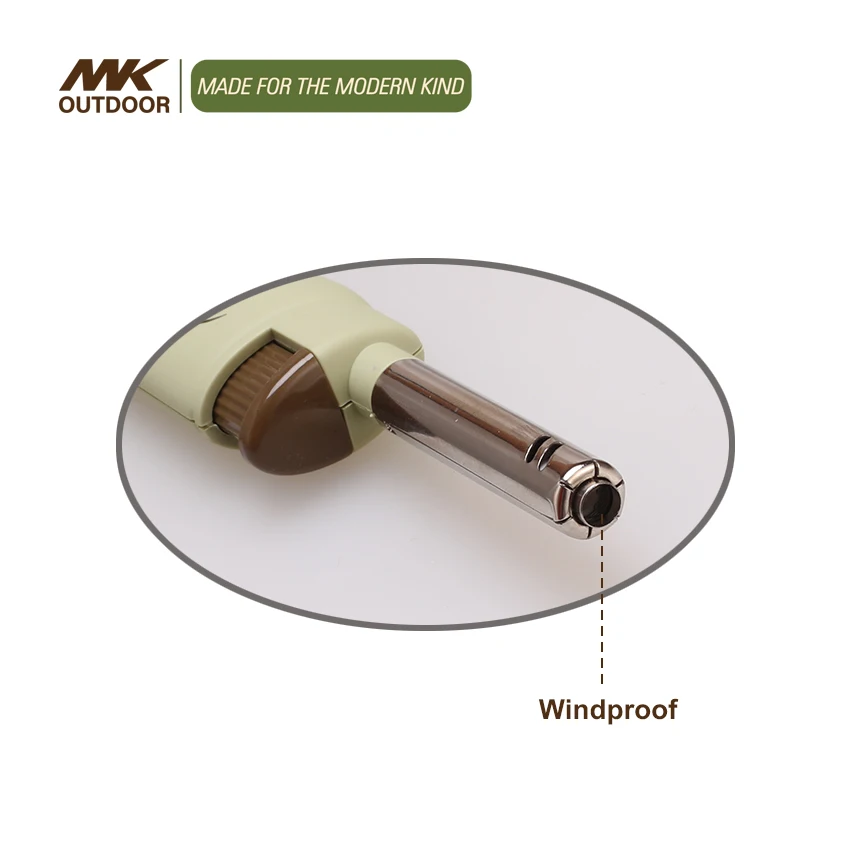 MK Peizou Transparent Windproof Lighter Custom Lighter Holder Bbq Torch Lighter with Kerosene