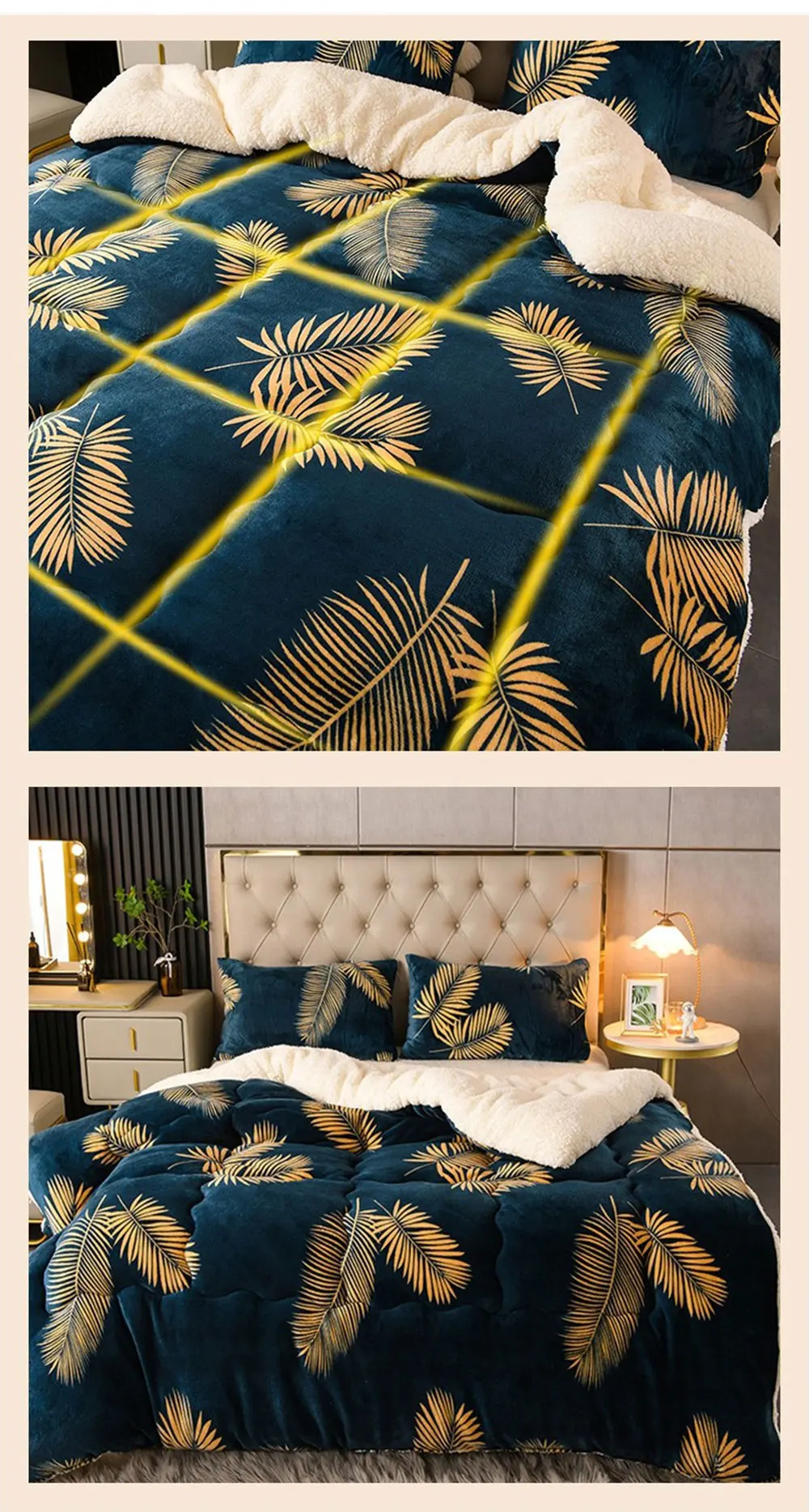 Super Warm Blanket 200x230cm Luxury Thick Blankets For Beds Fleece