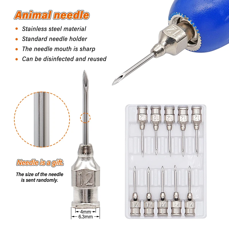 1ml 2ml 5ml Automatic Veterinary Syringes Adjustable Vaccination Injector Animal Continuous Injection