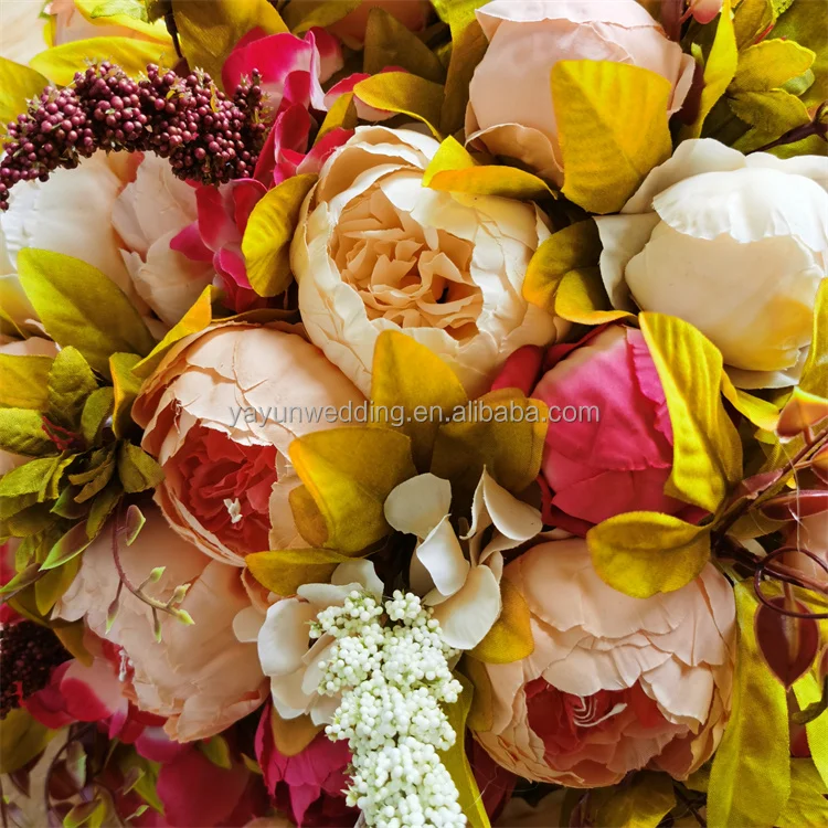 Yr 2101 Rose Floral Artificial Flower Ball For Wedding Decoration