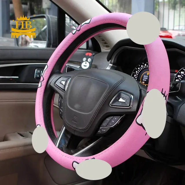 Funda Para Volante De Automóvil De Invierno De 14.5 Pulgadas (15.0 In), Diseño De Orejas De Gato, Cálida, Cómoda, Transpirable (color : 3