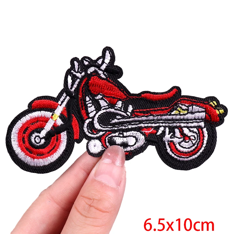 Motorcycle Biker Embroidery Iron On Patches Custom Personality Patch