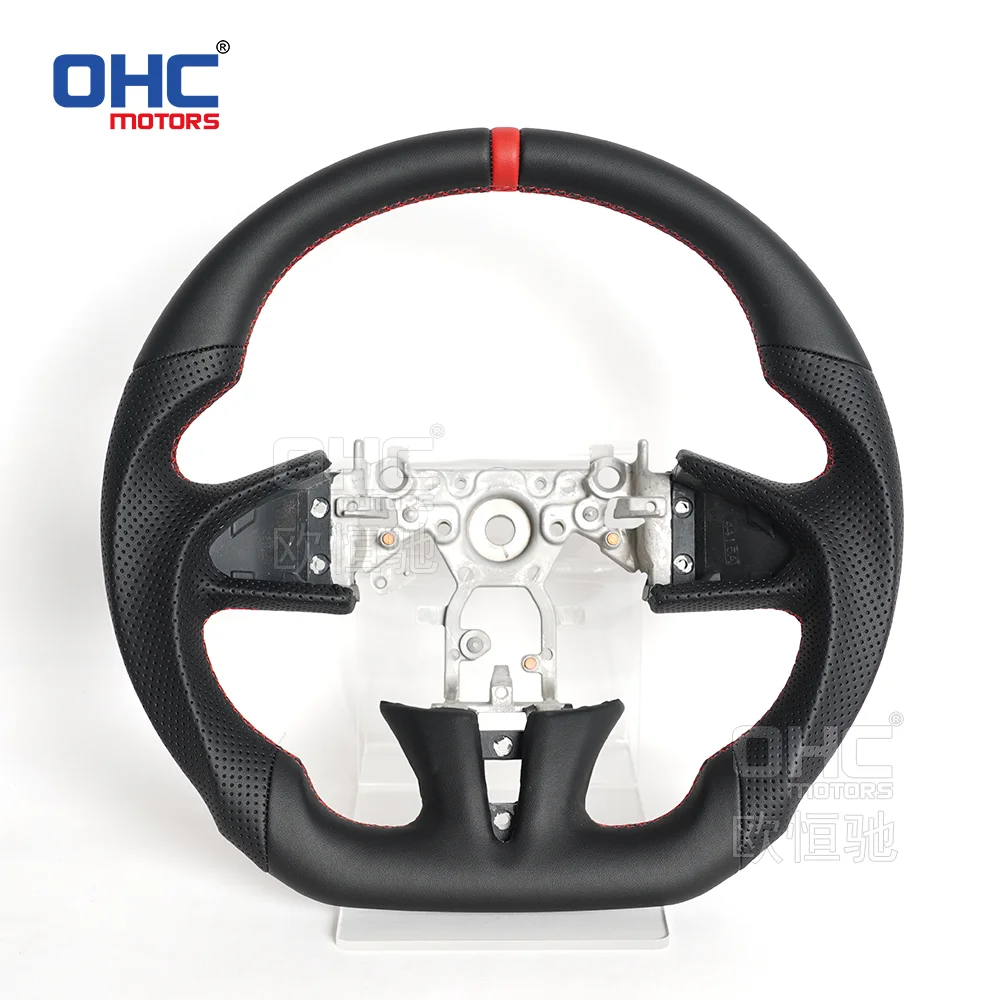 Factory Custom Steering Wheel Fit for Infinity Infiniti Q50 Q60 Sedan Coupe Exhaust LED Carbon Fiber Steering Wheel Leather