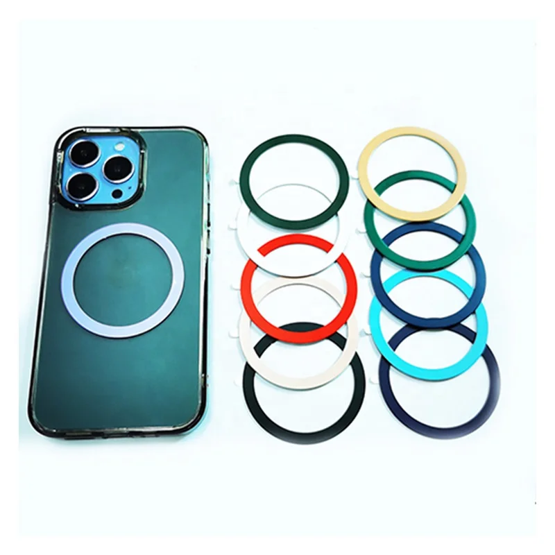 Ultra-Thin Metal Magnetic Wireless Charging  Ring Glue Sticker Universal Wireless Charging Conversion Kit for iphone