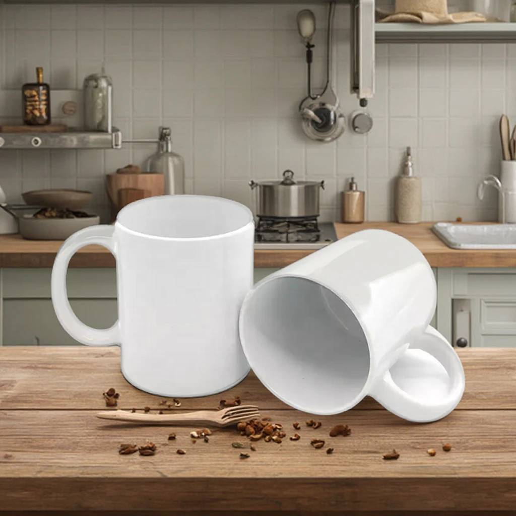 Ceramic 11oz White Coffee Mug Customized Sublimation Mug